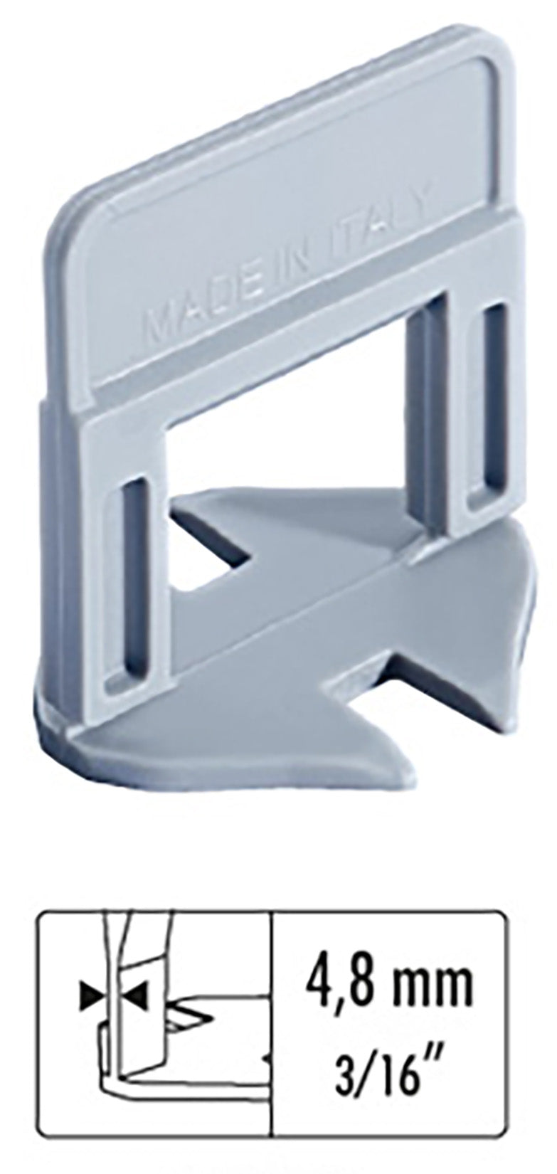 Raimondi Levelling System RLS Confezione 500 Basi HD HEAVY DUTY Distanziatori Livellanti Per Piastrelle Con Spessore Altezza da 3 a 12 mm e Per Fuga da 4,8 mm 