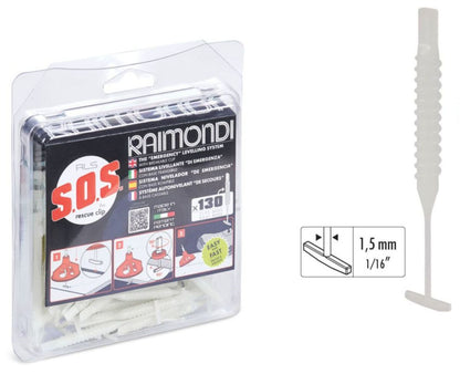Raimondi RLS Levelling System SOS 130 Viti Basi Autolivellanti Per Sistema Livellante di Emergenza Per Piastrelle Con Spessore Altezza da 3 a 20 mm e Fuga da 1,5 a 5 mm