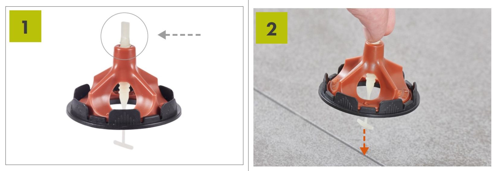 Raimondi RLS Levelling System SOS 130 Viti Basi Autolivellanti Per Sistema Livellante di Emergenza Per Piastrelle Con Spessore Altezza da 3 a 20 mm e Fuga da 1,5 a 5 mm