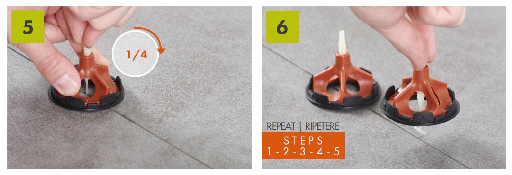 Raimondi RLS Levelling System SOS 130 Viti Basi Autolivellanti Per Sistema Livellante di Emergenza Per Piastrelle Con Spessore Altezza da 3 a 20 mm e Fuga da 1,5 a 5 mm