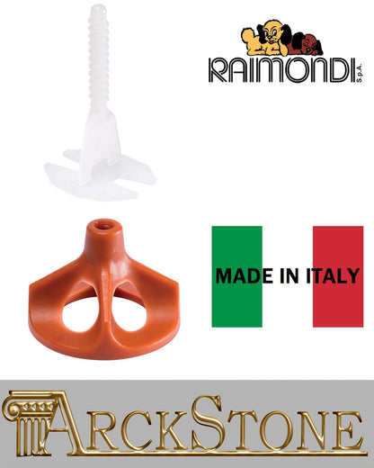 1000 Viti Basi Raimondi Raimondi Levelling System RLS Vite per piastrelle con Altezza da 3 a 15 mm e per Fuga da 1 mm + 400 Ghiere