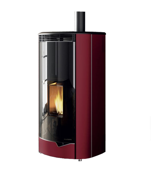 Stufa Pellet Aria Ventilata Ecofire Ermetica Palazzetti Marianne 9 US Potenza 9,1 kW Rosso