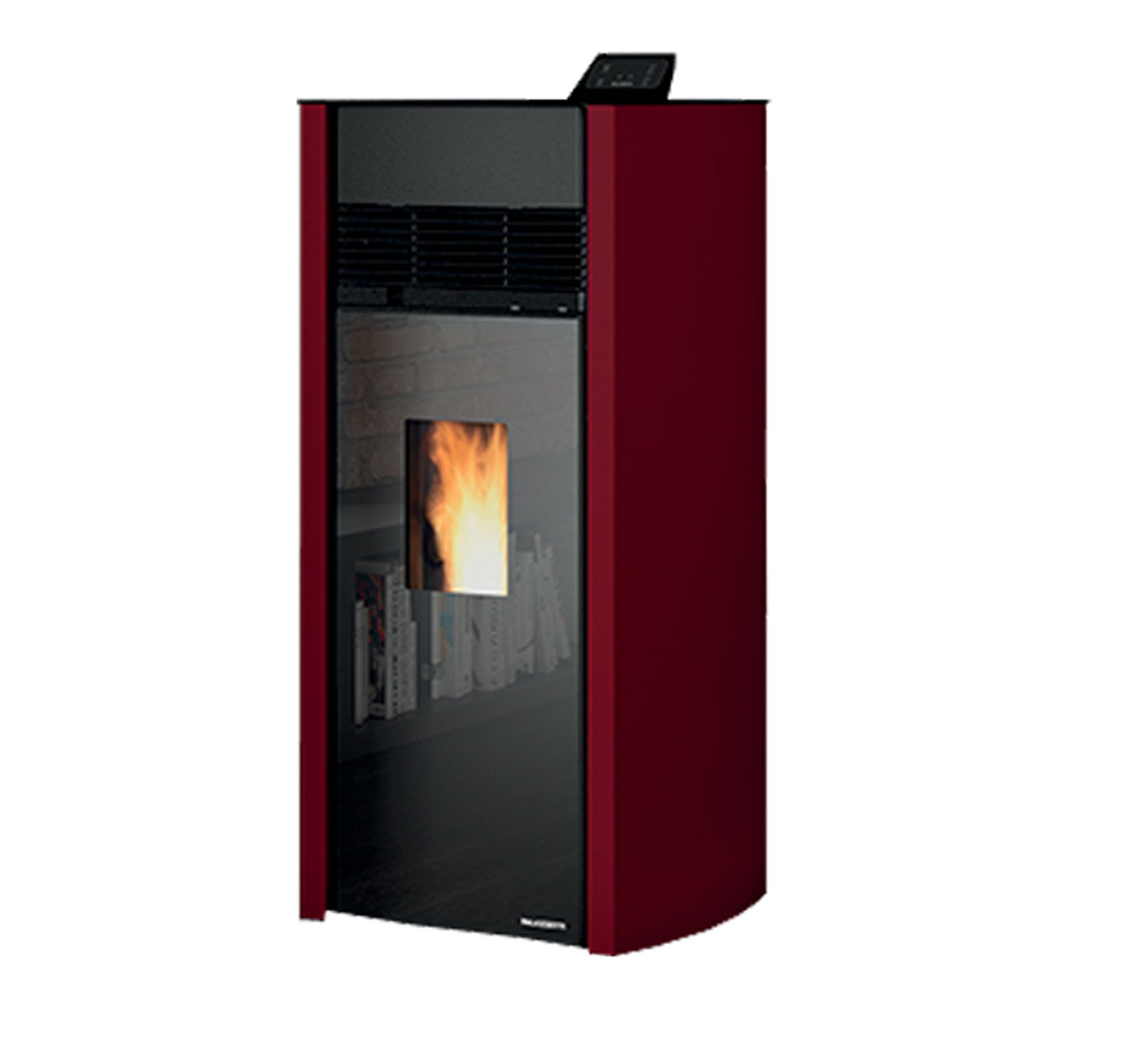 Stufa Pellet Aria Calda Ventilata Canalizzata Tre Ventilatori Ecofire Palazzetti Bianca Lux 12 PRO 3 Potenza 12 kW Rosso