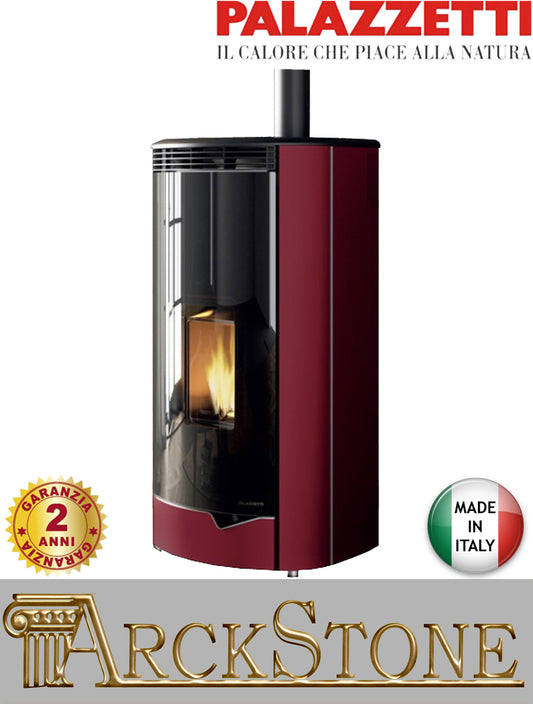 Stufa Pellet Aria Ventilata Ecofire Ermetica Palazzetti Marianne 9 US Potenza 9,1 kW Rosso
