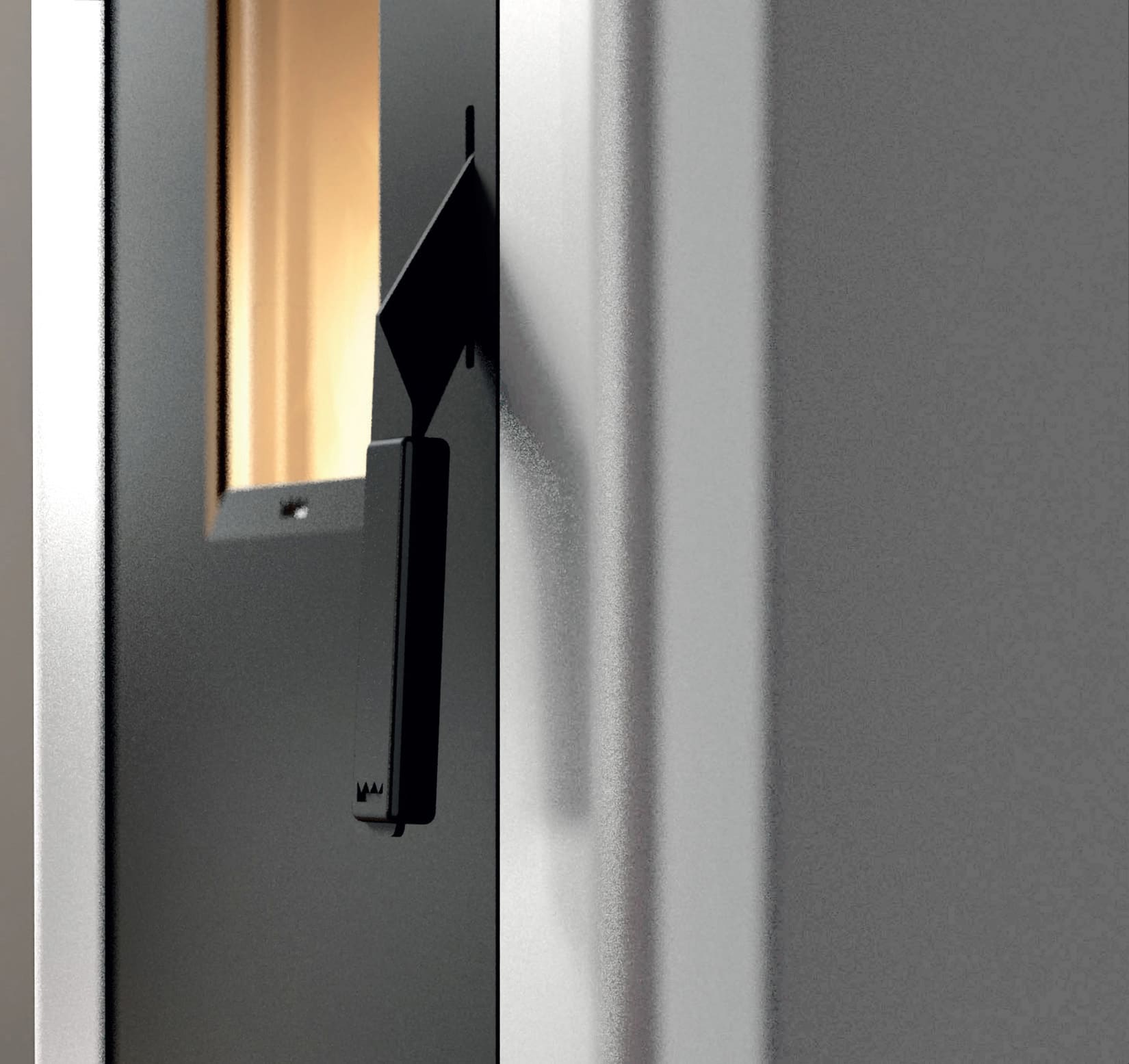 Royal Palazzetti Alida Air 120 Stufa Pellet Aria Ventilata Canalizzata Potenza 11,9 Kw Rivestimento Acciaio Colore Bianco Uscita Fumi Posteriore Maniglia Antiscottatura Canalizza Aria Comburente Esterno Display Sfioro Programma Orario Cassetto Braciere