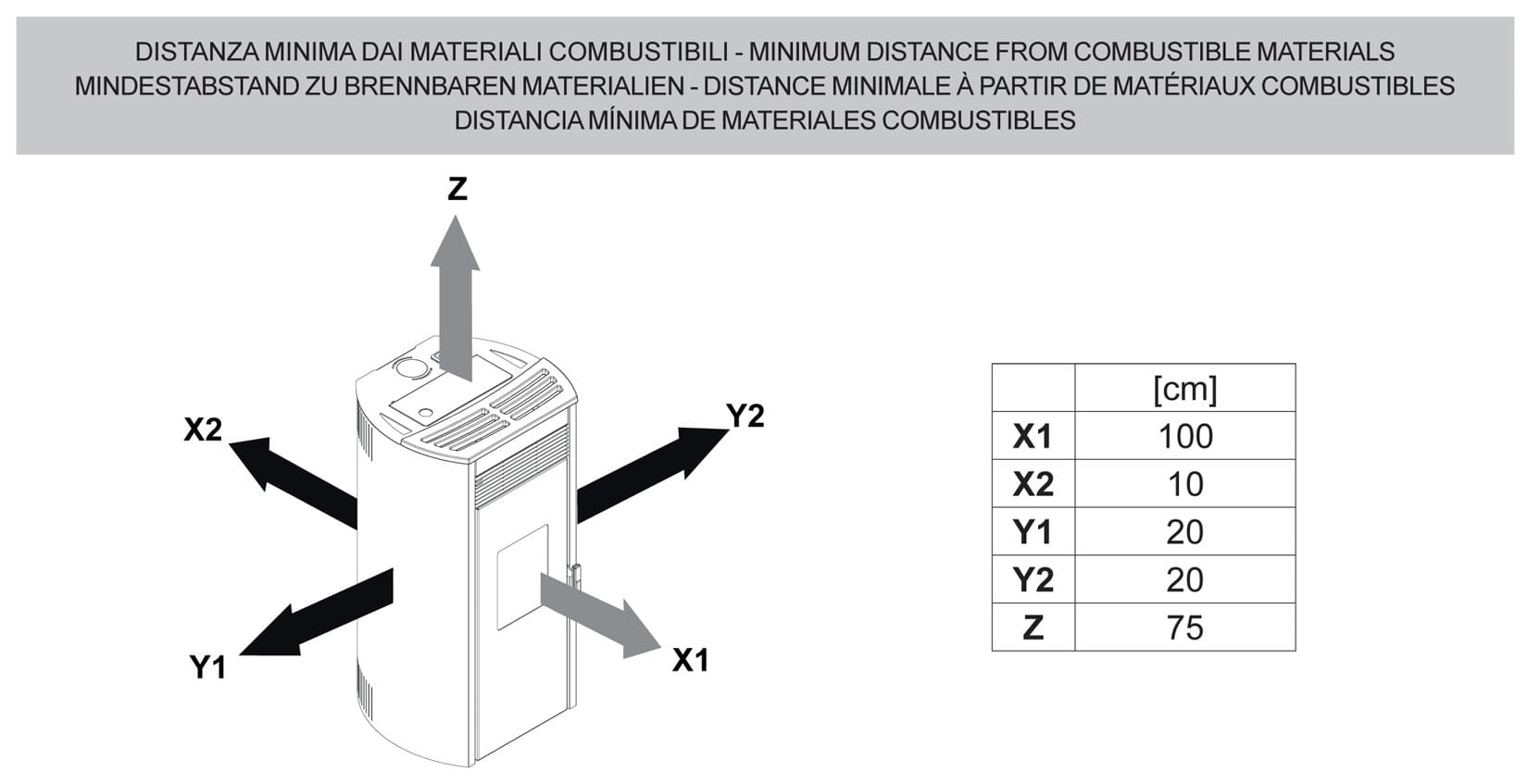 Royal Palazzetti Roberta E Air 120 Rivestimento Acciaio Top Ceramica Colore Nero Potenza 12,1 Kw Stufa Pellet Ermetica Aria Calda Ventilata Uscita Fumi Posteriore Canalizza Aria Comburente Esterno Display Sfioro Programma Fasce Orarie Cassetto Braciere