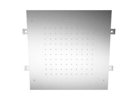 Rubinetterie Treemme SHOWERS Soffione Doccia Quadrato Soffitto Ad Incasso 430x430 mm Pioggia Stile Moderno Materiale Acciaio Finitura Acciaio Spazzolato Opaco Inox