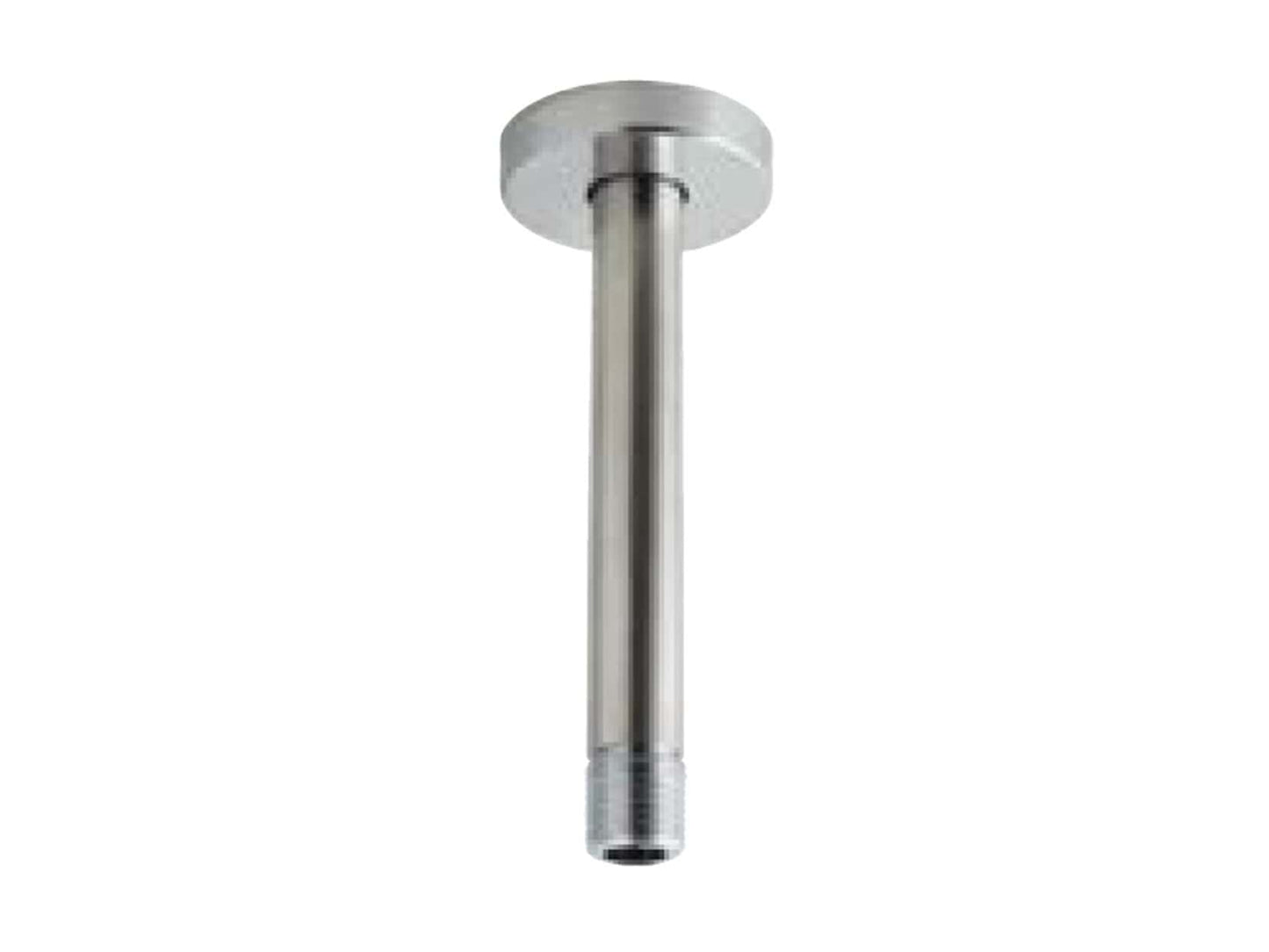 Rubinetterie Treemme SHOWERS Braccio Tondo Per Soffione Doccia Presa Tonda Da Soffitto 200 mm Materiale Acciaio Finitura Acciaio Spazzolato Opaco Inox