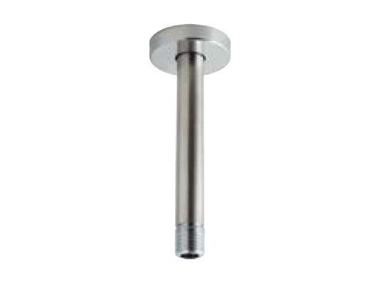 Rubinetterie Treemme SHOWERS Braccio Tondo Per Soffione Doccia Presa Tonda Da Soffitto 200 mm Materiale Acciaio Finitura Acciaio Spazzolato Opaco Inox