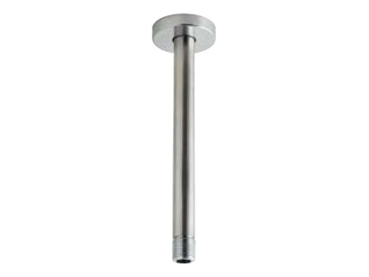 Rubinetterie Treemme SHOWERS Braccio Tondo Per Soffione Doccia Presa Tonda Da Soffitto 300 mm Materiale Acciaio Finitura Acciaio Spazzolato Opaco Inox