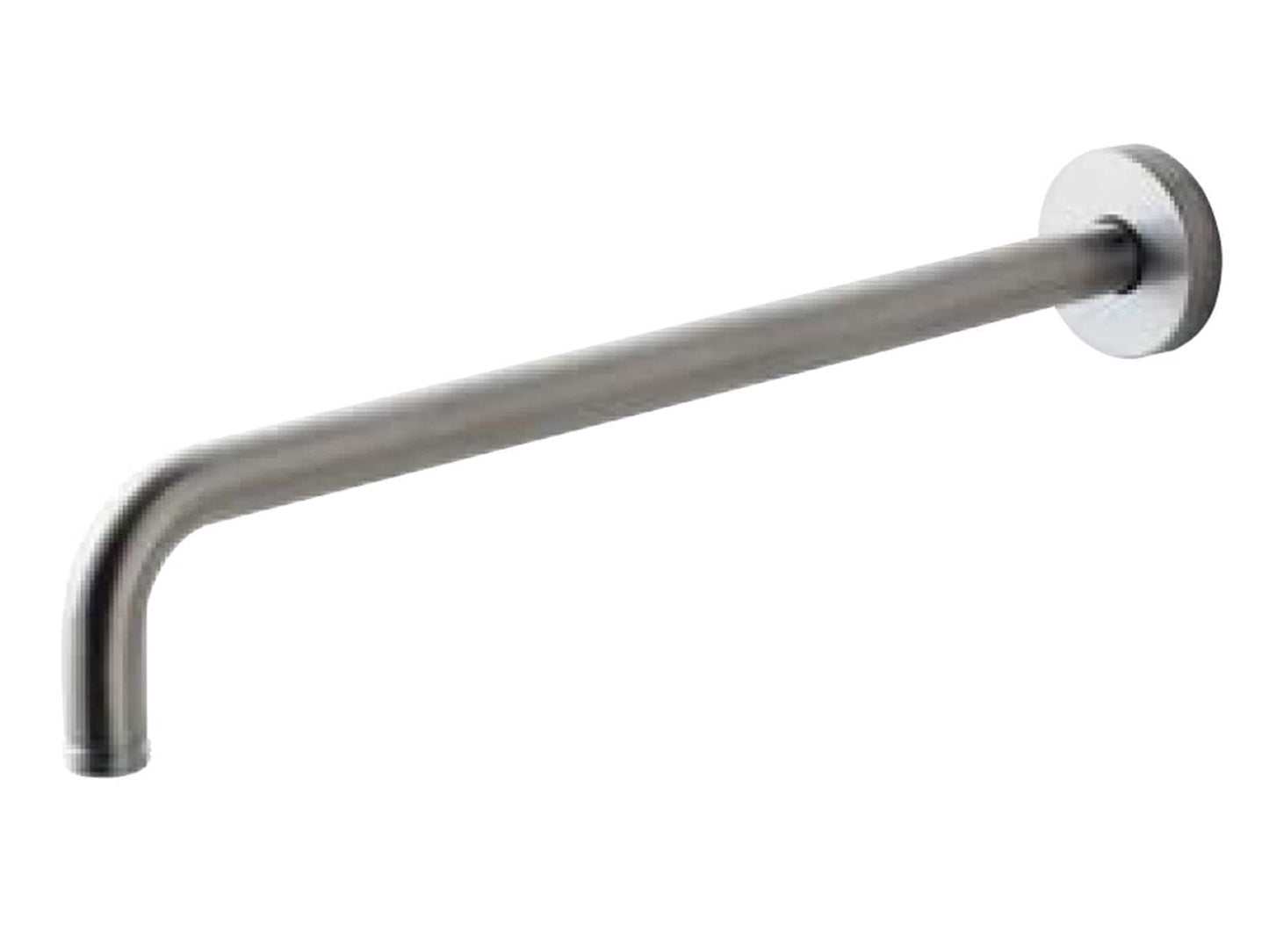 Rubinetterie Treemme SHOWERS Braccio Tondo Per Soffione Doccia Presa Tonda A Parete 400 mm Materiale Acciaio Finitura Acciaio Spazzolato Opaco Inox