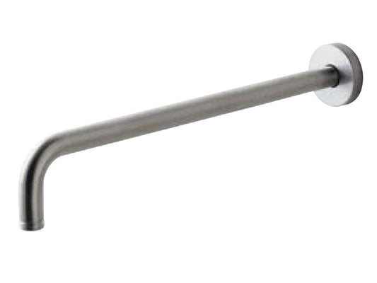 Rubinetterie Treemme SHOWERS Braccio Tondo Per Soffione Doccia Presa Tonda A Parete 400 mm Materiale Acciaio Finitura Acciaio Spazzolato Opaco Inox