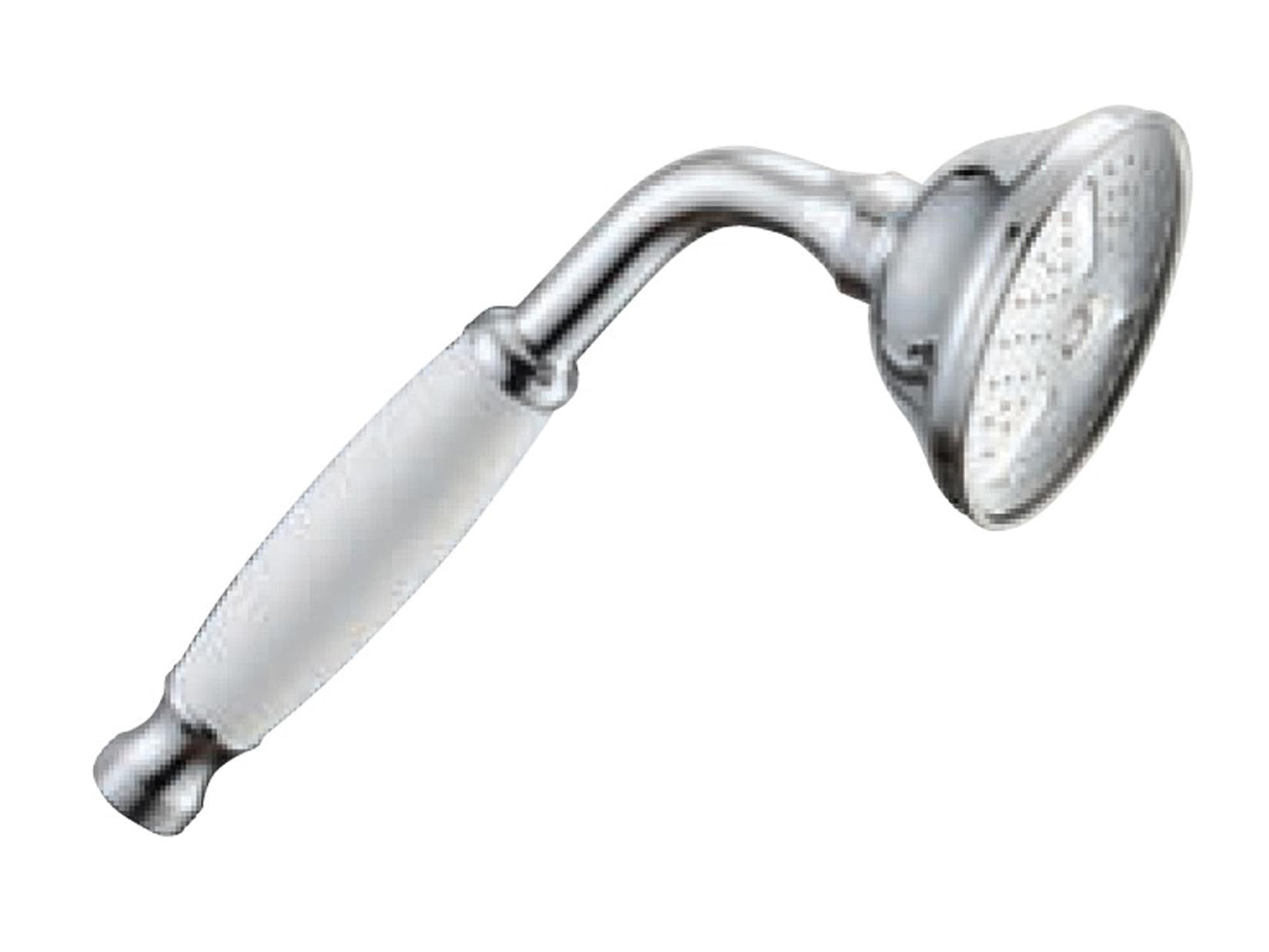 Rubinetterie Treemme 3M Retrò RWIT 2106 CC 30 Doccetta A Mano Monogetto Anticalcare Tonda Materiale Metallo Finitura Cromata Diametro Ø 82 mm