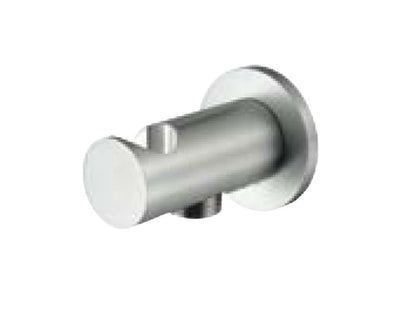 Rubinetterie Treemme SHOWERS Presa Acqua A Muro Con Gancio Fisso Per Doccetta a Mano Materiale Acciaio Finitura Acciaio Spazzolato Opaco Inox