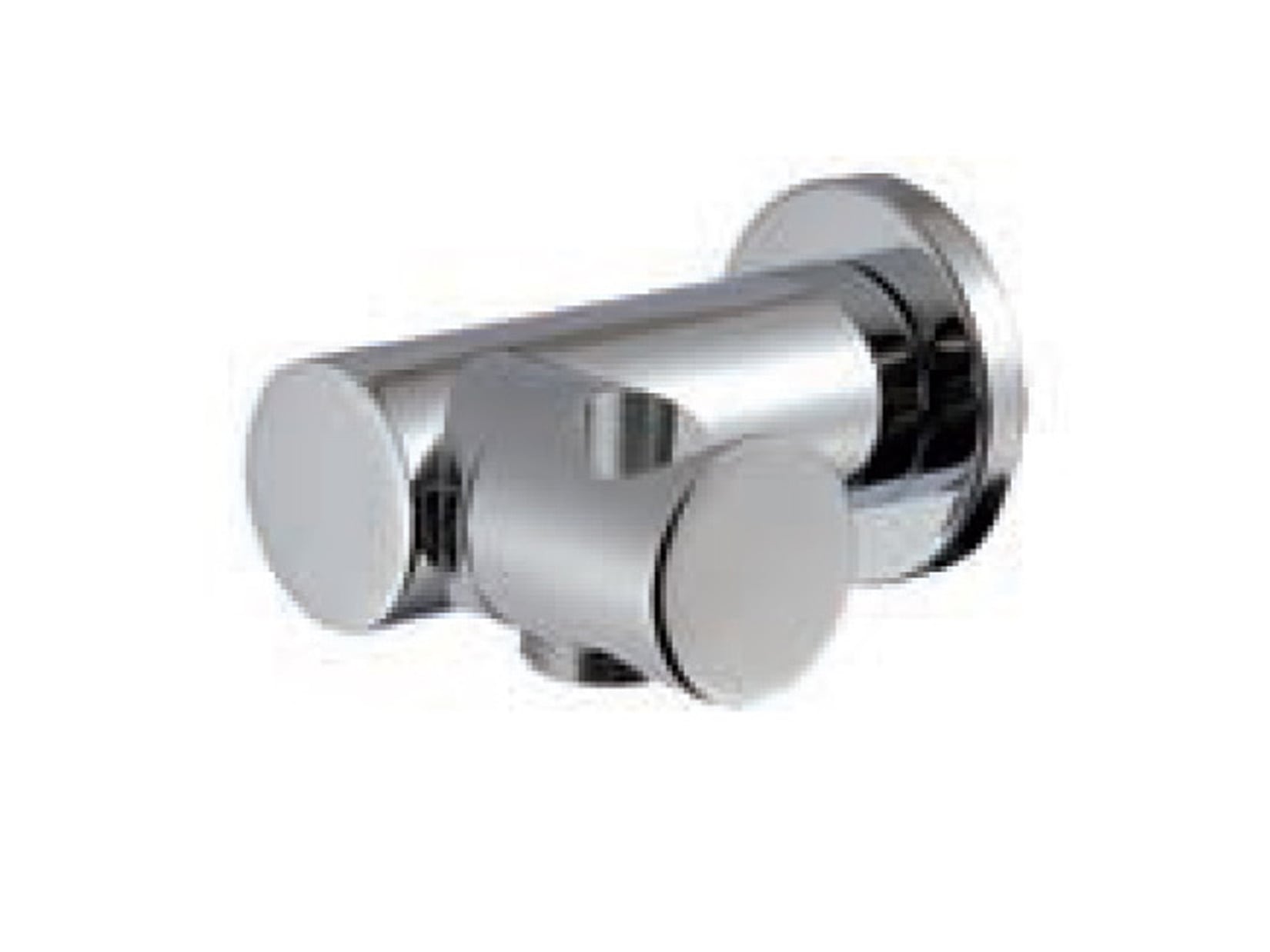 Rubinetterie Treemme 3M Contract ZIP IT RTGA 132 CC Presa Acqua A Muro Con Gancio Snodato Tonda per Doccetta a Mano Materiale Ottone Finitura Cromata