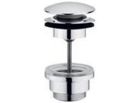 Rubinetterie Treemme PICCADILLY IT RTSA 117 CC Piletta di Scarico Click Clack Universale Con Inserto Per Sempre Aperto Rubinetterie Finitura Cromata
