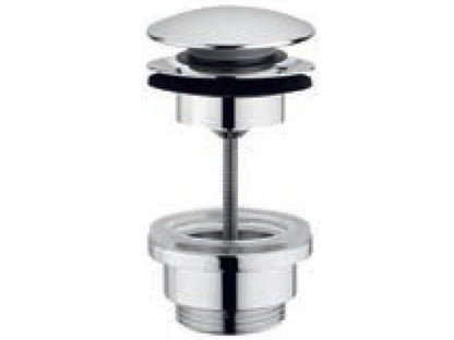 Piletta di Scarico Click Clack Universale Con Inserto Per Sempre Aperto Rubinetterie Treemme Ran Materiale Ottone Finitura Cromata
