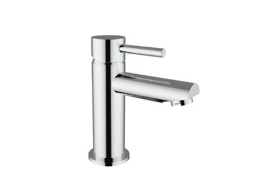 Miscelatore Lavabo Piletta Scarico Automatico 1" 1/4" Duemmeggi Round Appoggio Monoforo Monocomando 1 Leva Manopola Lunghezza 160 mm Altezza 177 mm Stile Moderno Materiale Ottone Finitura Cromata Made in Italy Garanzia 5 Anni