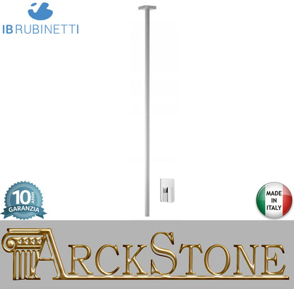 Miscelatore bocca da soffitto alimentata con comando remoto incluso marca IB rubinetti modello Rubacuori rubinetteria rubinetto ottone cromato fontana finitura cromo rivenditore autorizzato campania arredamento garanzia 10 anni azienda certificata