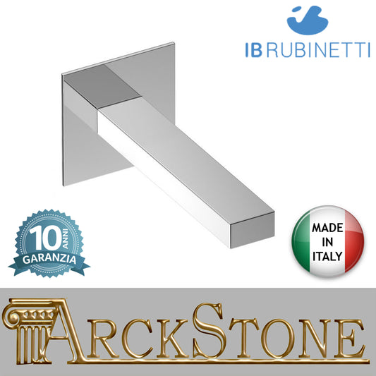 Bocca d'erogazione a parete marca IB rubinetti modello Rubacuori rubinetteria rubinetto ottone cromato fontana finitura cromo rivenditore autorizzato qualità campania arredamento garanzia 10 anni azienda certificata made in italy
