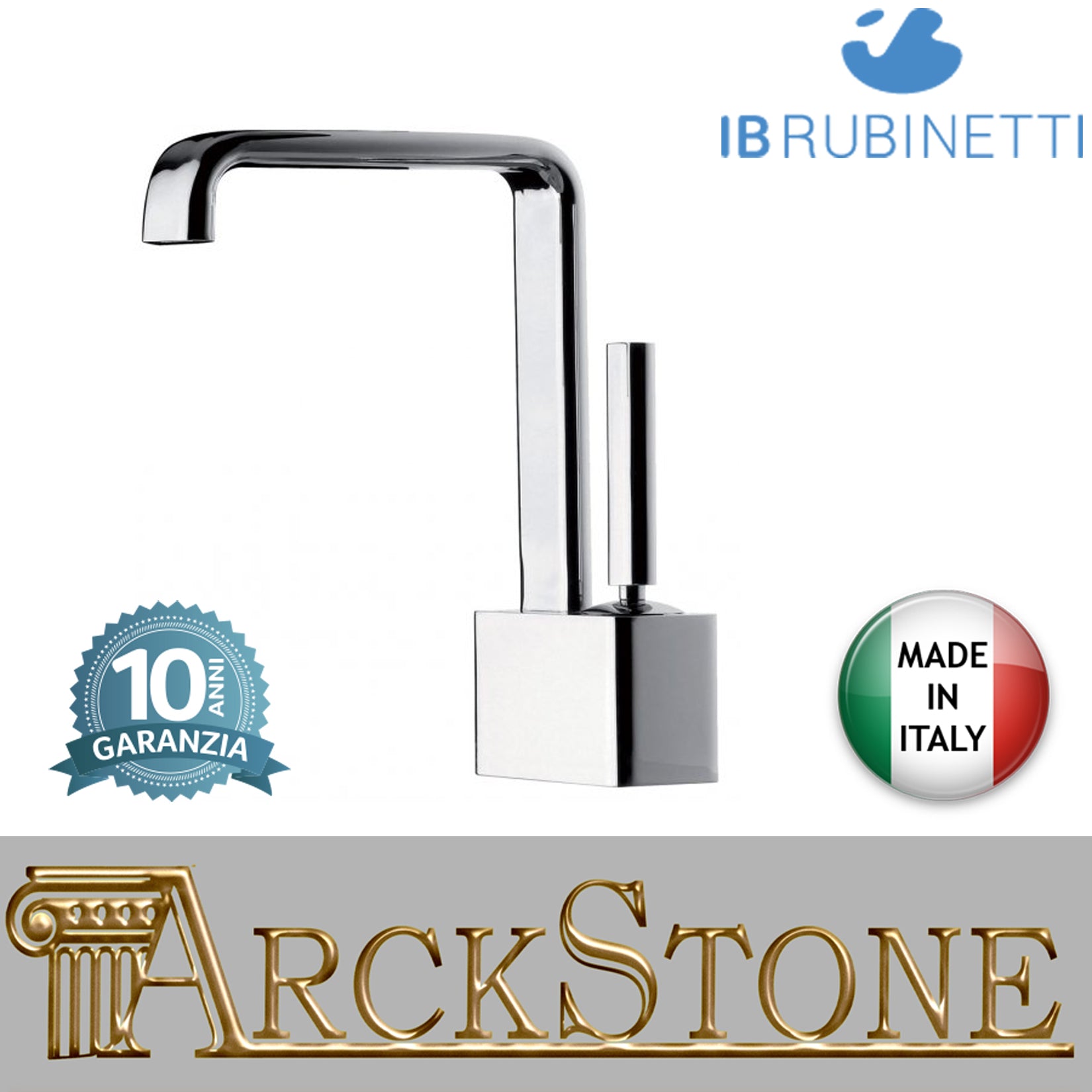 Miscelatore lavabo completo di piletta di scarico click-clack marca IB rubinetti modello SuperBox rubinetteria rubinetto ottone cromato fontana finitura cromo rivenditore autorizzato qualità campania arredamento garanzia 10 anni azienda certificata