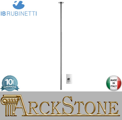 Miscelatore bocca da soffitto alimentata con comando remoto incluso marca IB rubinetti modello SuperBox rubinetteria rubinetto ottone cromato fontana finitura cromo rivenditore autorizzato qualità campania arredamento garanzia 10 anni azienda certificata