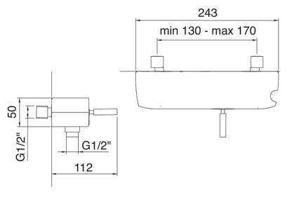 Gruppo Esterno Doccia Senza Set Doccia Rubinetterie Treemme Arche' Materiale Ottone Finitura Cromata