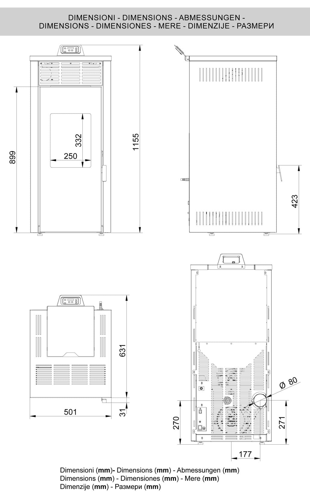 Royal Palazzetti Jada 10 Rivestimento Acciaio Colore Beige Potenza 10Kw Stufa Pellet Aria Calda Ventilata Uscita Fumi Posteriore Canalizza Aria Comburente Esterno Display Comandi Sfioramento Programmatore Digitale Braciere Ghisa Cassetto Cenere Estraibile