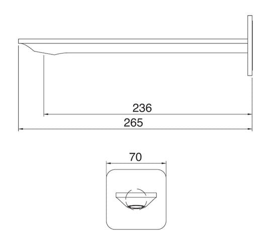 Bocca A Muro 236 mm Rubinetterie Treemme Ran Materiale Ottone Finitura Cromata