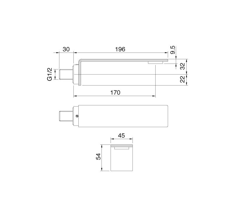 Rubinetterie Treemme 3M 5mm IT 2863 IS ZZ ZZ Bocca Getto Erogazione Acqua A Parete 170 mm Stile Moderno Materiale Acciaio Inox Finitura Acciaio Spazzolato
