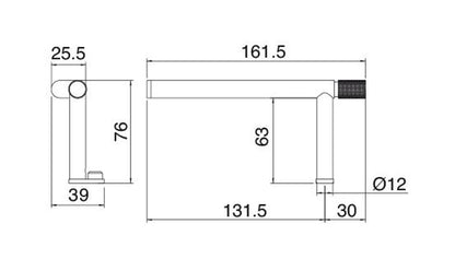 Rubinetterie Treemme 22MM Portacarta Bagno Incasso A Parete Materiale Acciaio Finitura Acciaio Spazzolato Opaco Inox