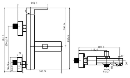Miscelatore Vasca Esterno Con Duplex E Set Doccia Duemmeggi Square Parete Muro 3 Fori Con Doccetta Monocomando Moderno Materiale Ottone Finitura Cromata Made in Italy Garanzia 5 Anni
