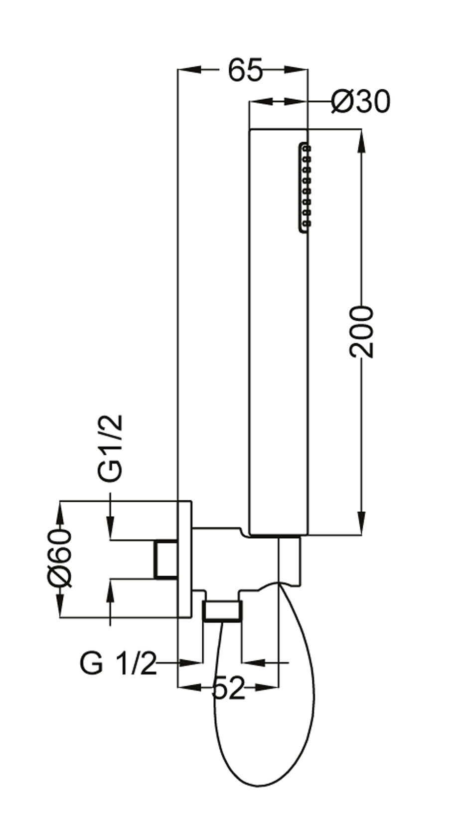 Kit Doccia Quadro Completo Di Duplex Quadro In Ottone Con Presa Acqua Flex Flessibile Inox cm 150 Doppia Aggraffiatura E Doccia Quadra In Ottone Duemmeggi Square Ottone Finitura Cromata