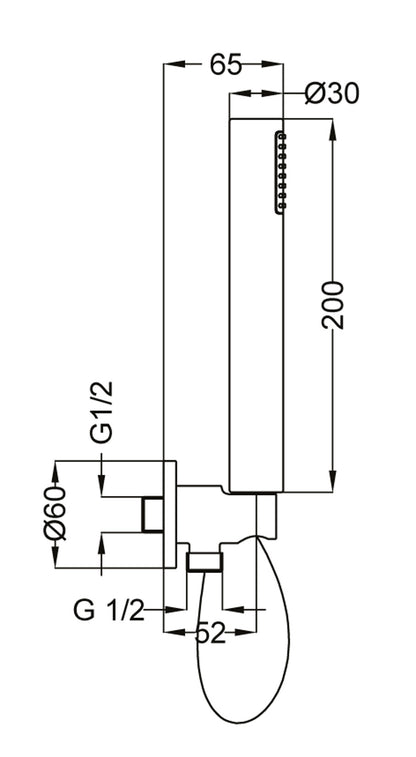 Kit Doccia Quadro Completo Di Duplex Quadro In Ottone Con Presa Acqua Flex Flessibile Inox cm 150 Doppia Aggraffiatura E Doccia Quadra In Ottone Duemmeggi Square Ottone Finitura Cromata