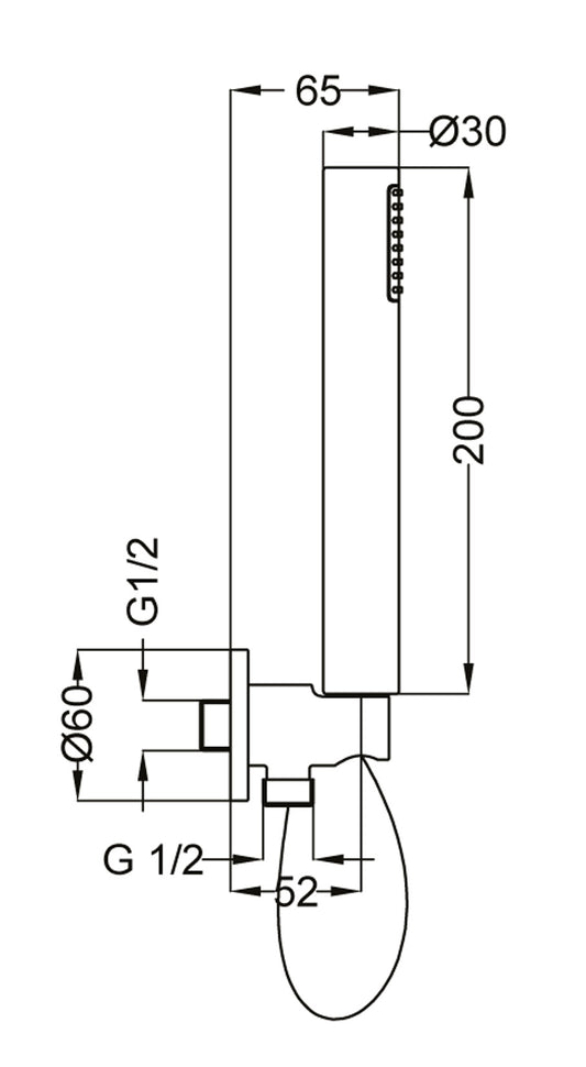 Kit Doccia Quadro Completo Di Duplex Quadro In Ottone Con Presa Acqua Flex Flessibile Inox cm 150 Doppia Aggraffiatura E Doccia Quadra In Ottone Duemmeggi Square Ottone Finitura Cromata
