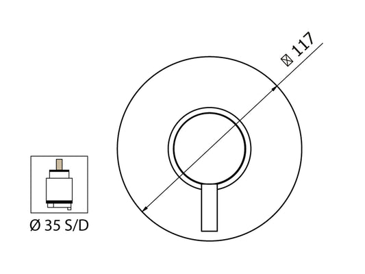 Miscelatore Incasso Doccia Duemmeggi Round Muro Parete 1 Foro 1 Via Meccanico 1 Leva Manopola Monoforo Monocomando Con Piastra Stile Moderno Materiale Ottone Finitura Cromata Made in Italy Garanzia 5 Anni
