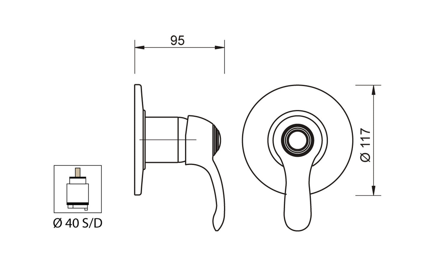 Miscelatore Incasso Doccia Duemmeggi Zeta Muro Parete Monoforo 1 Via 1 Foro 1 Leva Manopola Monocomando Meccanico Stile Classico Con Piastra Materiale Ottone Finitura Cromata Made in Italy Garanzia 5 Anni