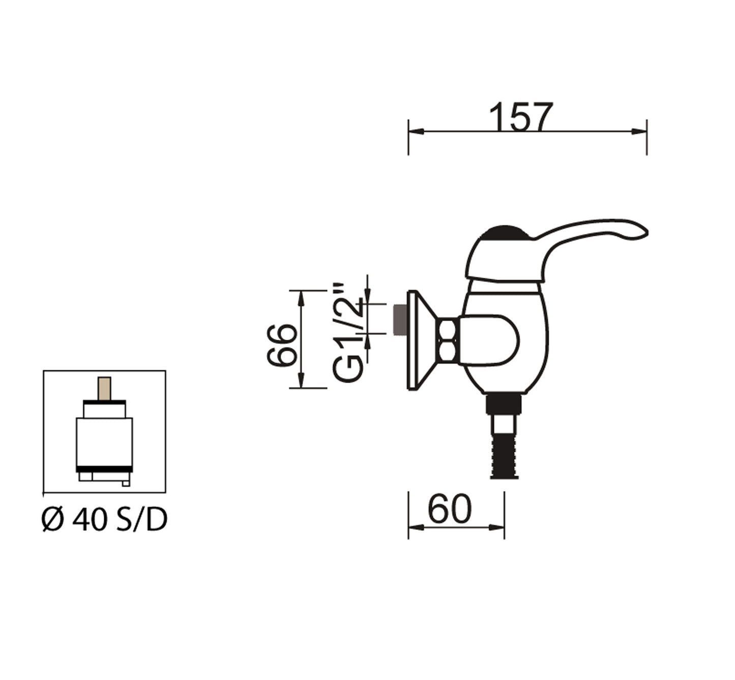 Miscelatore Doccia Esterno Attacco 1/2" Con Duplex E Set Doccia Duemmeggi Zeta Parete Muro 3 Fori Monocomando 1 Leva Manopola 1 Via Meccanico Stile Classico Materiale Ottone Finitura Cromata Made in Italy Garanzia 5 Anni