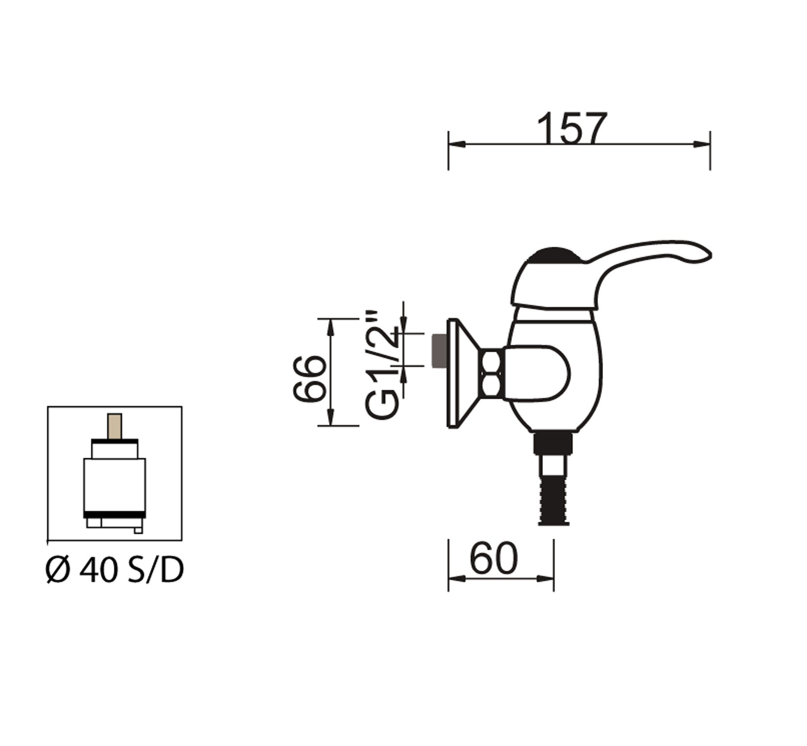 Miscelatore Doccia Esterno Attacco 1/2" Con Duplex E Set Doccia Duemmeggi Zeta Parete Muro 3 Fori Monocomando 1 Leva Manopola 1 Via Meccanico Stile Classico Materiale Ottone Finitura Cromata Made in Italy Garanzia 5 Anni