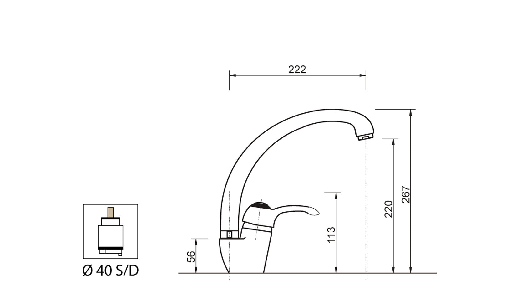 Miscelatore Lavello Cucina Lavatoio Lavapanni Canna Snodata Alta Duemmeggi Zeta Appoggio Monoforo 1 Foro 1 Leva Monocomando Manopola Stile Classico Materiale Ottone Finitura Cromata Made in Italy Garanzia 5 Anni
