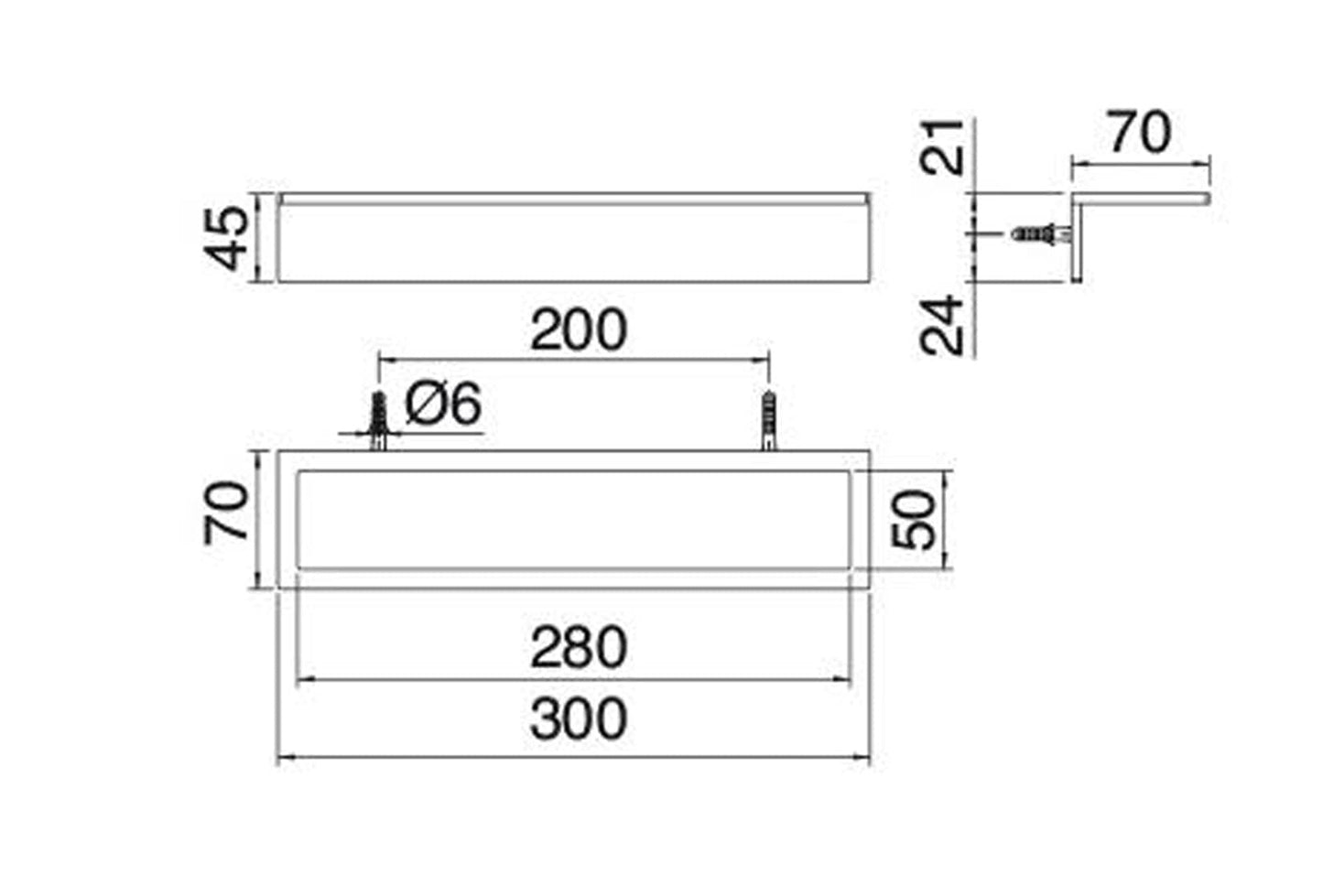 Rubinetterie Treemme 3M 5MM IT 9024 IS ZZ ZZ Portasalviette 30 CM Bagno Incasso A Parete Materiale Acciaio INOX Finitura Acciaio Inox