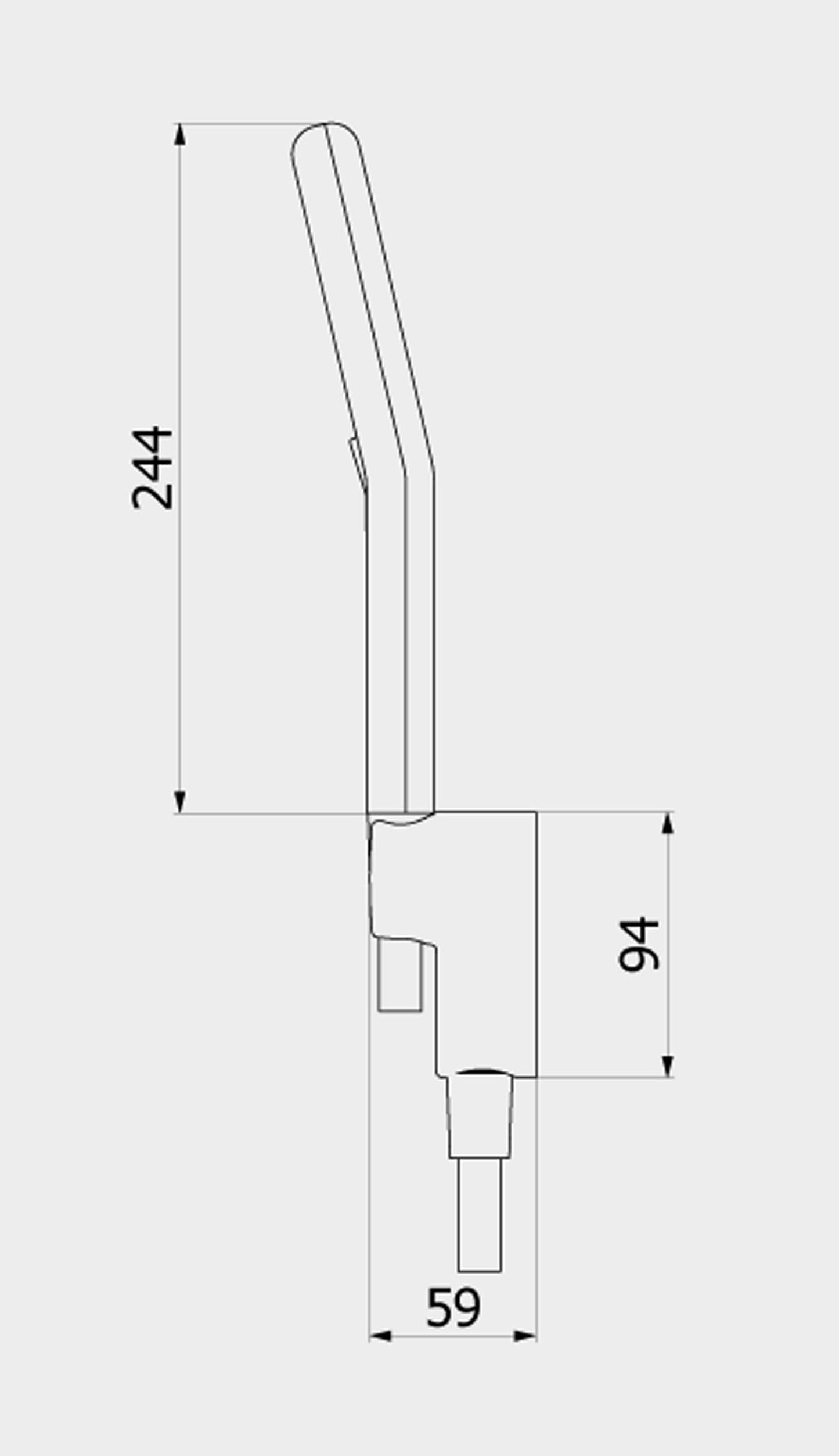 IB Rubinetti TAAAC Duplex Presa Quadra Doccetta Tonda 2 Getti Flessibile Stile Classico Materiale ABS Finitura Cromata