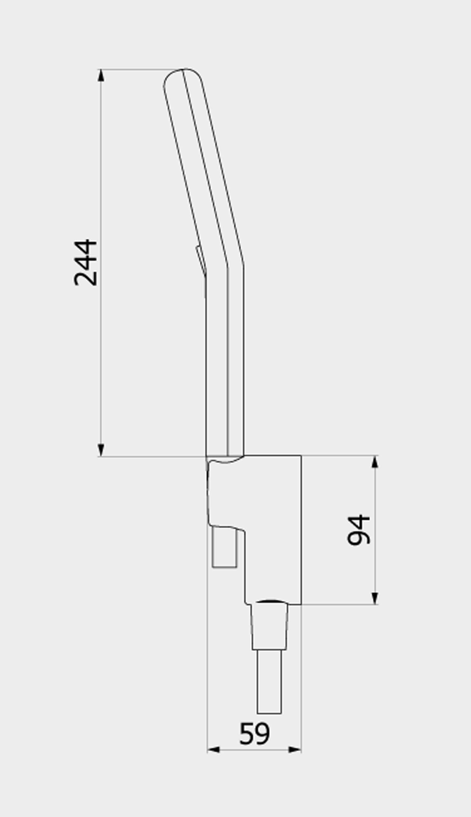 IB Rubinetti TAAAC Duplex Presa Quadra Doccetta Tonda 2 Getti Flessibile Stile Classico Materiale ABS Finitura Cromata