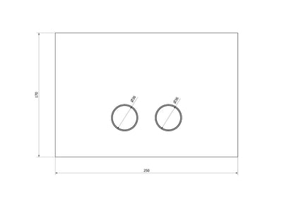 IB Rubinetti BYE BYE Placca Per Cassetta WC "Moderna" Compatibile Per Geberit UP720 / Sigma 8 e UP320 / Sigma 13 A Doppio Volume D'Acqua Stile Moderno Materiale Ottone Finitura Cromata