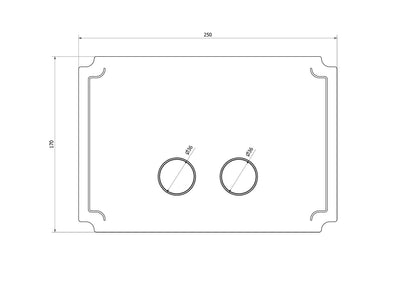IB Rubinetti BYE BYE Placca Per Cassetta WC "HERMES - BIRKIN" Compatibile Per Geberit UP720 / Sigma 8 e UP320 / Sigma 12 A Doppio Volume D'Acqua Stile Moderno Materiale Ottone Finitura Cromata