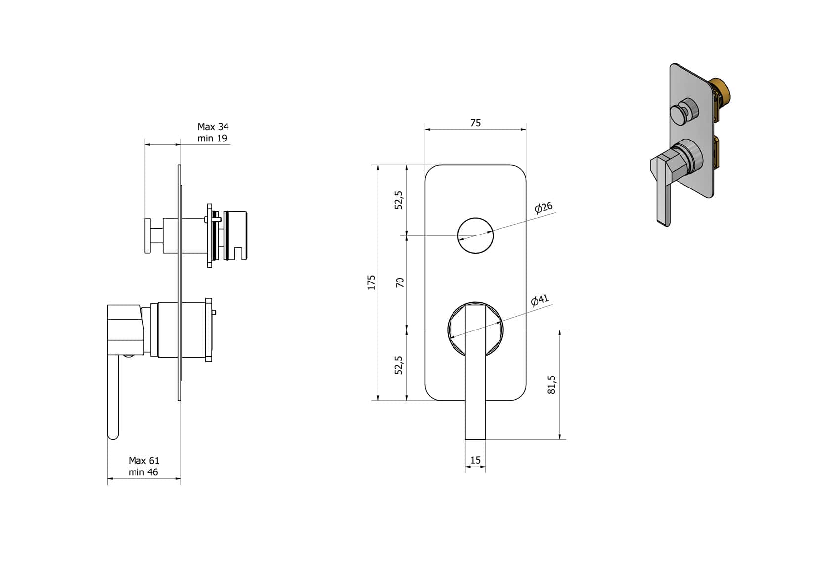 Miscelatore doccia incasso due vie completo marca IB rubinetti modello Belmondo Elle rubinetteria rubinetto ottone cromato bagno casa Rivenditore Autorizzato Campania Arredamento Arredo Finitura Cromo Fontana azienda certificata made in italy qualità 