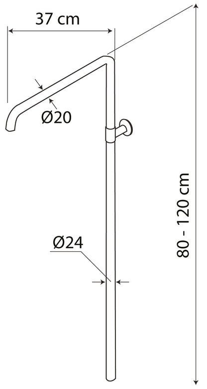 Colonna Doccia Duemmeggi Eco in Ottone, Regolabile In Altezza Soffione Inox Slim 316 Quadro Diametro 200 mm Con Doccetta Quadra In ABS E Miscelatore Termostatico Esterno Finitura Cromata