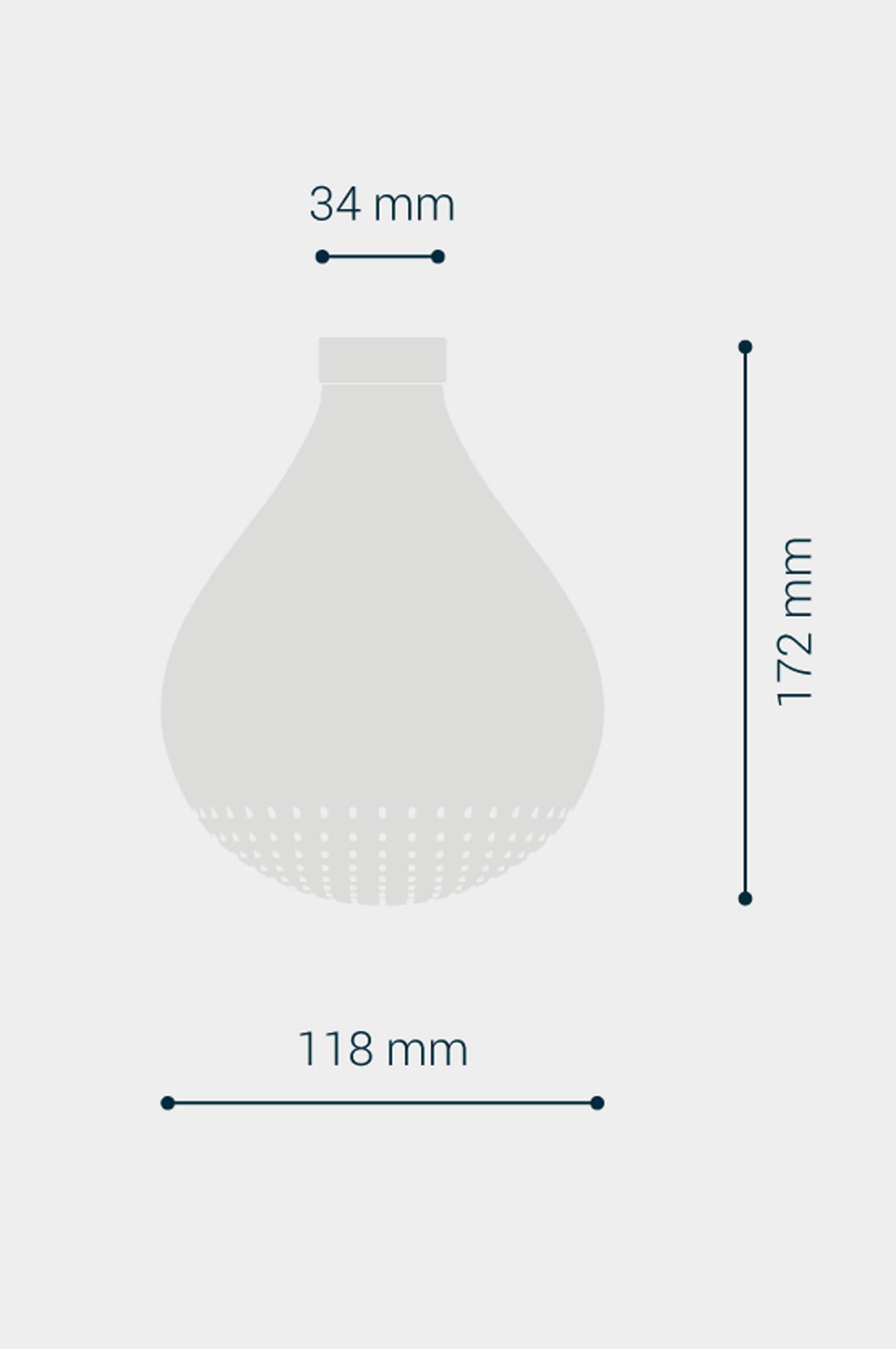 IB Rubinetti DROP Soffione Doccia Forma A Goccia In Silicone Bianco Installazione A Soffitto O Parete Misura 118x172 mm Uscita Acqua Pioggia Stile Moderno Attacco In Ottone Finitura Cromata