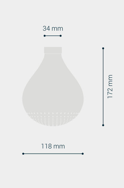 IB Rubinetti DROP Soffione Doccia Forma A Goccia In Silicone Bianco Installazione A Soffitto O Parete Misura 118x172 mm Uscita Acqua Pioggia Stile Moderno Attacco In Ottone Finitura Cromata