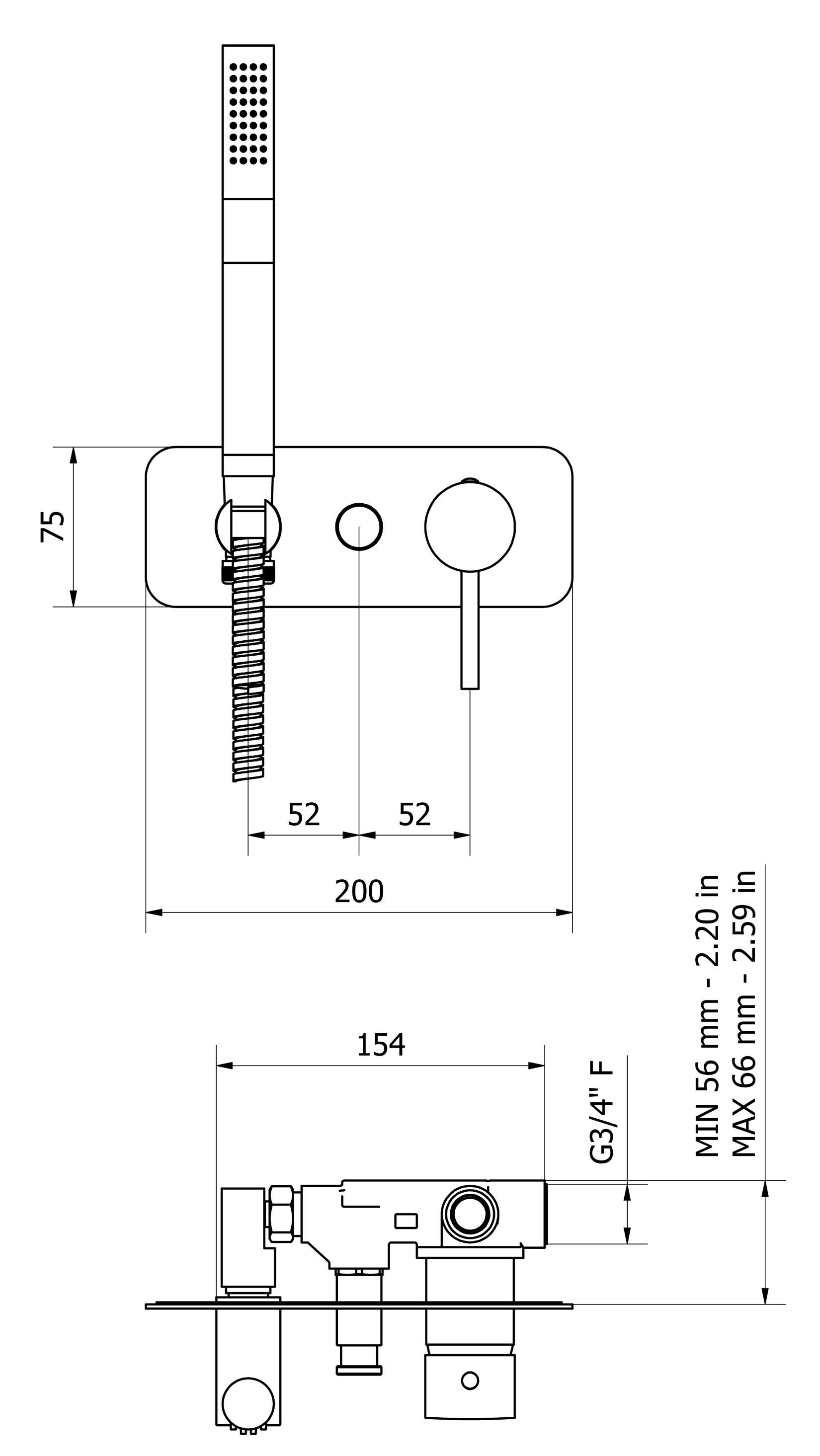 Miscelatore Doccia Incasso A Due Vie IB Rubinetti Industria Con Kit Doccetta Integrato Nella Placca Materiale Ottone Finitura Cromata